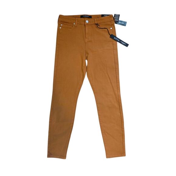 Love by Liverpool Abby Ankle Skinny Jeans Burnt Copper Stretch NWT, Size 6/28 - Picture 1 of 12